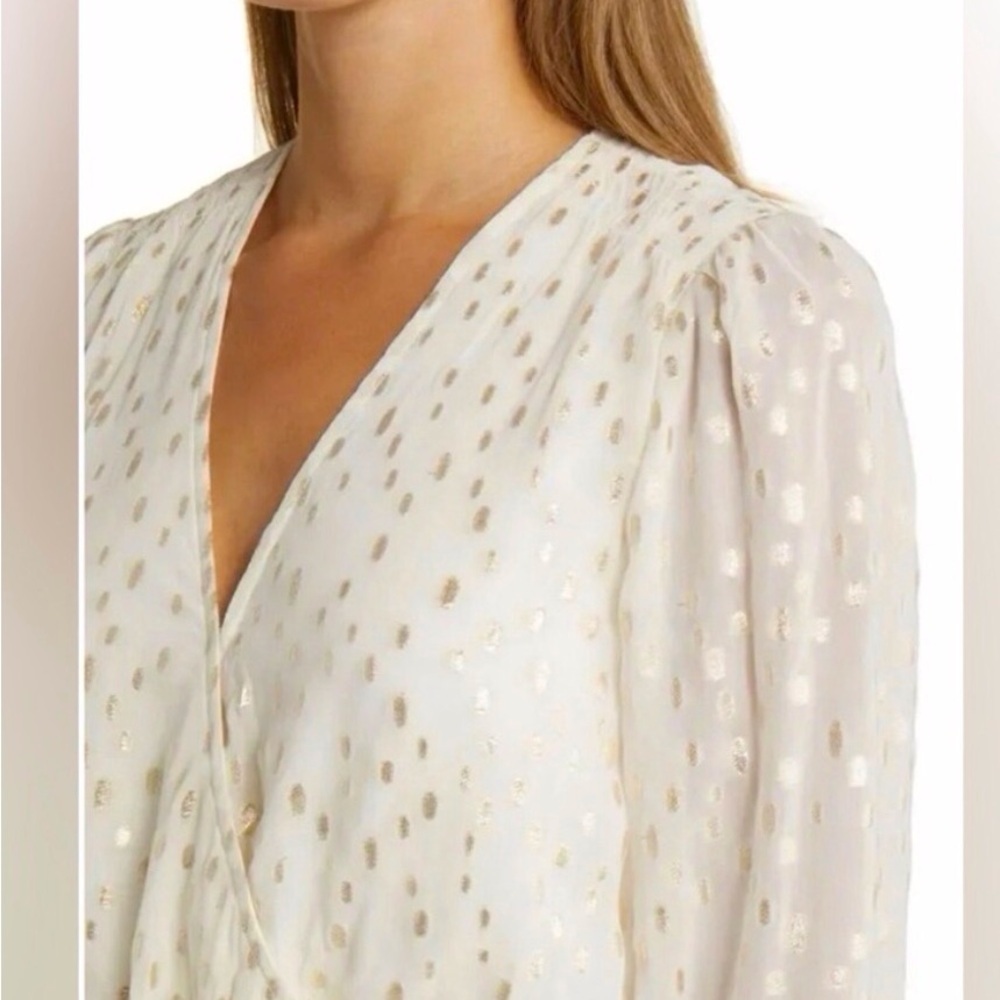 NWT! Lilly Pulitzer Cristiana Midi Long Sleeve Dress in Metallic Clip Coconut - Picture 3 of 13
